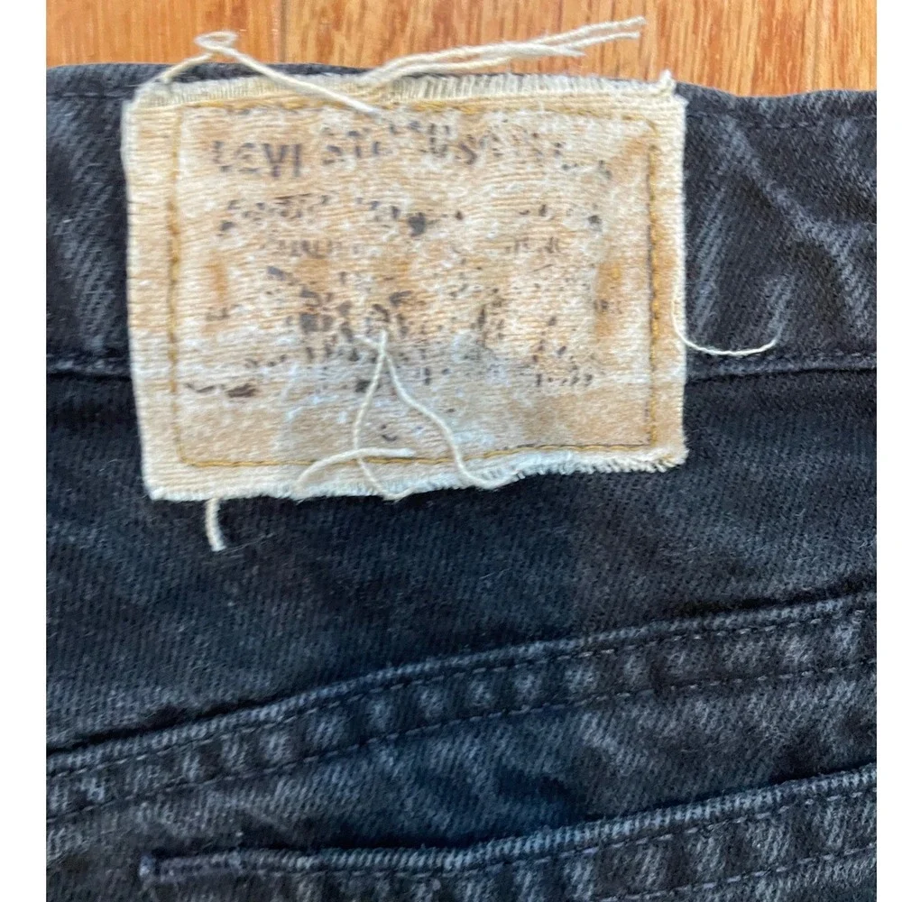 Levi's 545 Loose Jeans Mens 40x34 Black Cotton Vintage USA Orange Tab Baggy 90s